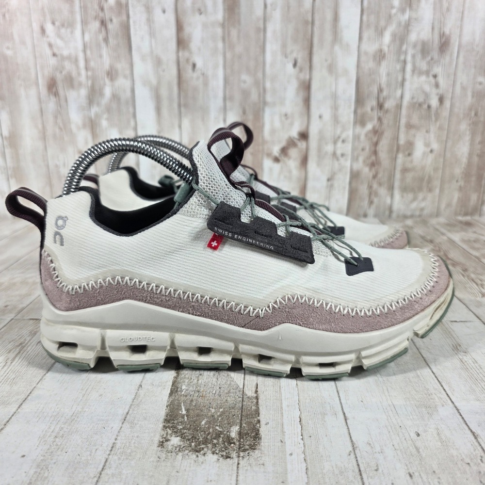 On Running Cloudaway White Mauve Women 8.5 Sneakers 49.98469 Travel Walking Shoe